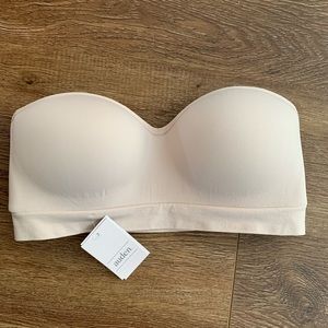 NWT Auden Push-up Seamless Bandeau Bra Size Medium